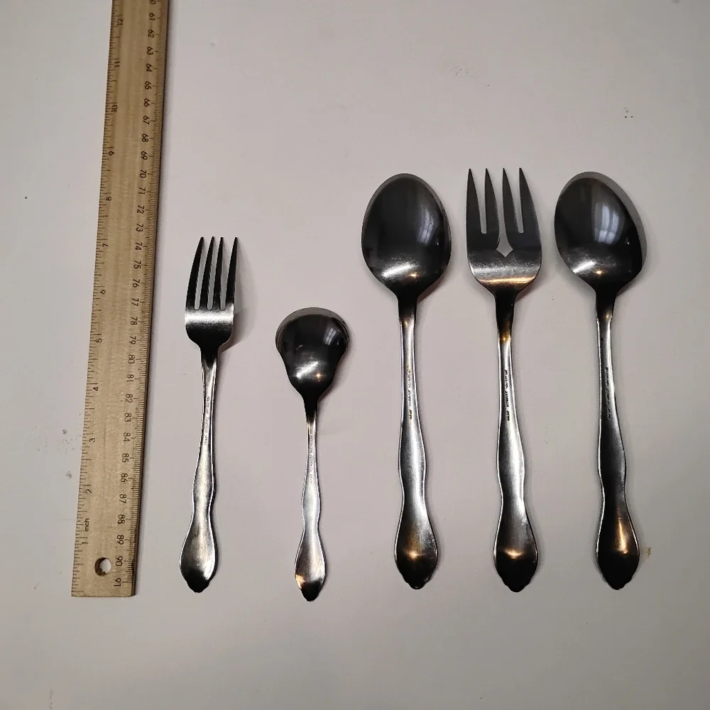 Northland Stainless Serving Fork &‎ Spoons Oneida Carolina Pattern Japan